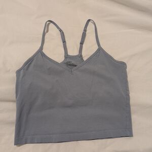 Pact Blue Organic Cotton everyday shelf bra cropped camisole M